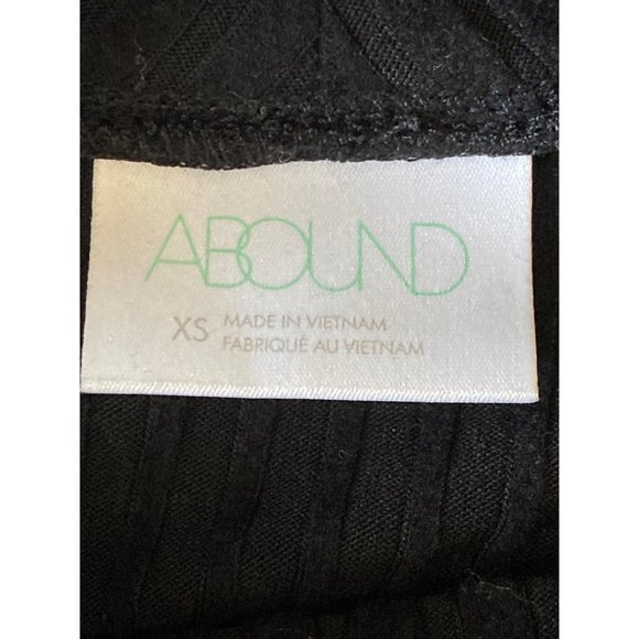 Abound Womens Turtle Neck Solid Black Lightweight Long Sleeves XS Waffle Ribbed - Picture 5 of 7